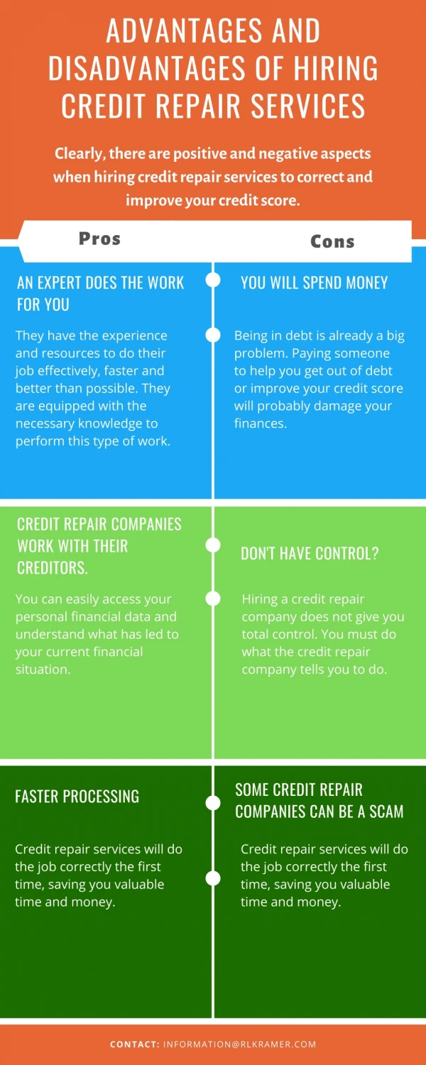 Advantages and Disadvantages of Hiring Credit Repair Services