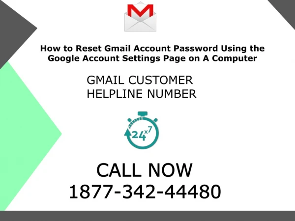 Gmail Customer Helpline Number 1877-342-4448 | How to reset Gmail account password using the Google Account Settings pag