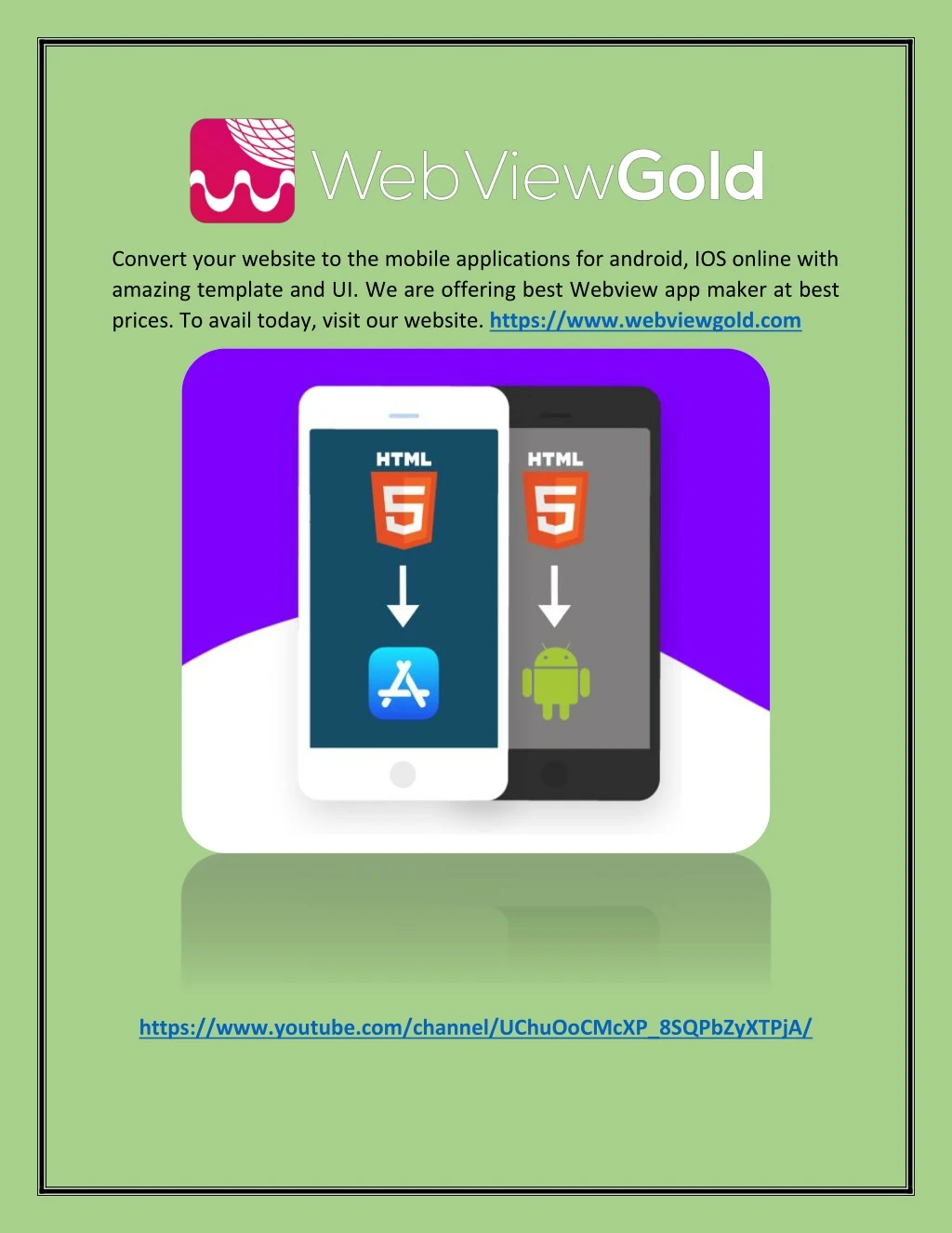 convert your website to the mobile applications