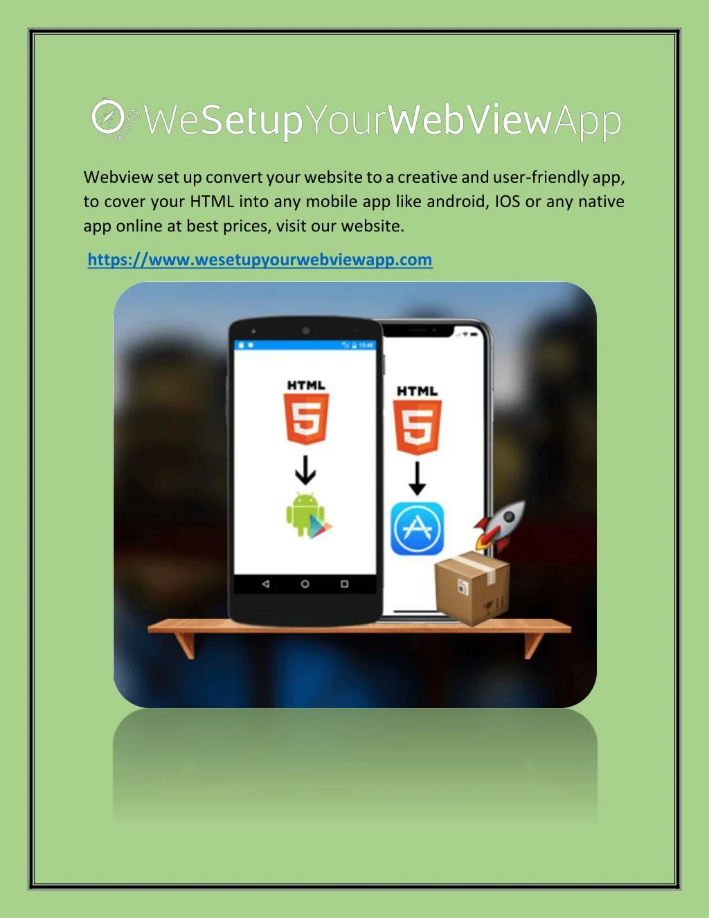 webview set up convert your website to a creative