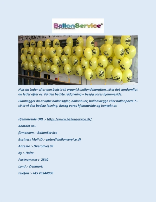 de bedste ballondekorationer