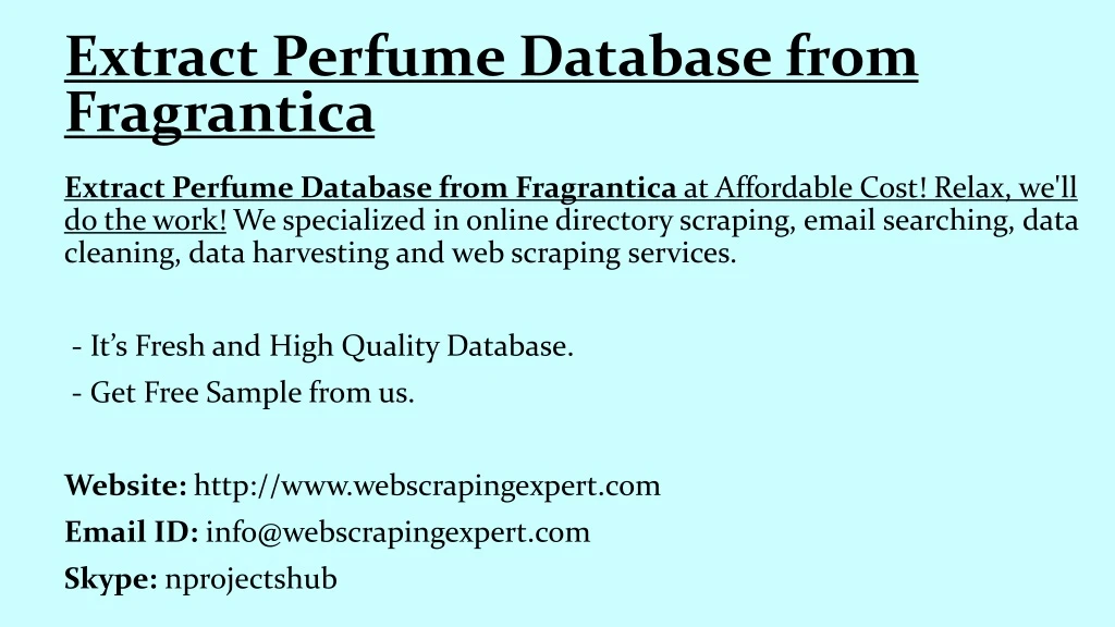 extract perfume database from fragrantica