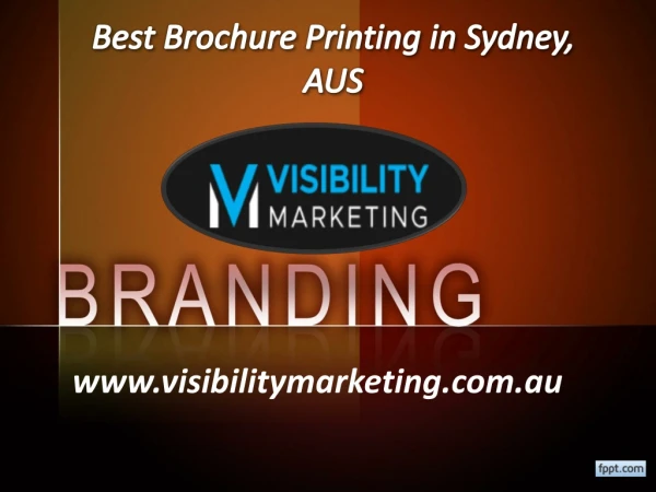 Best Brochure Printing in Sydney, AUS - Visibilitymarketing.com.au