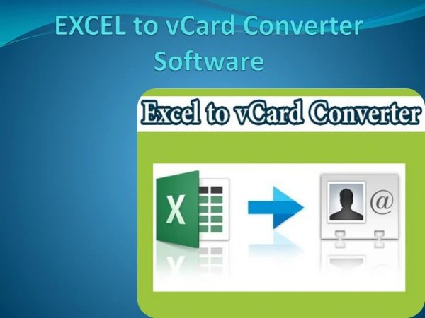 Download Excel to vCard converter software