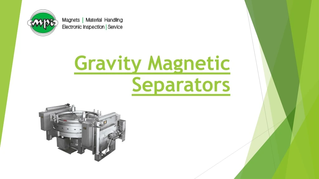 gravity magnetic separators