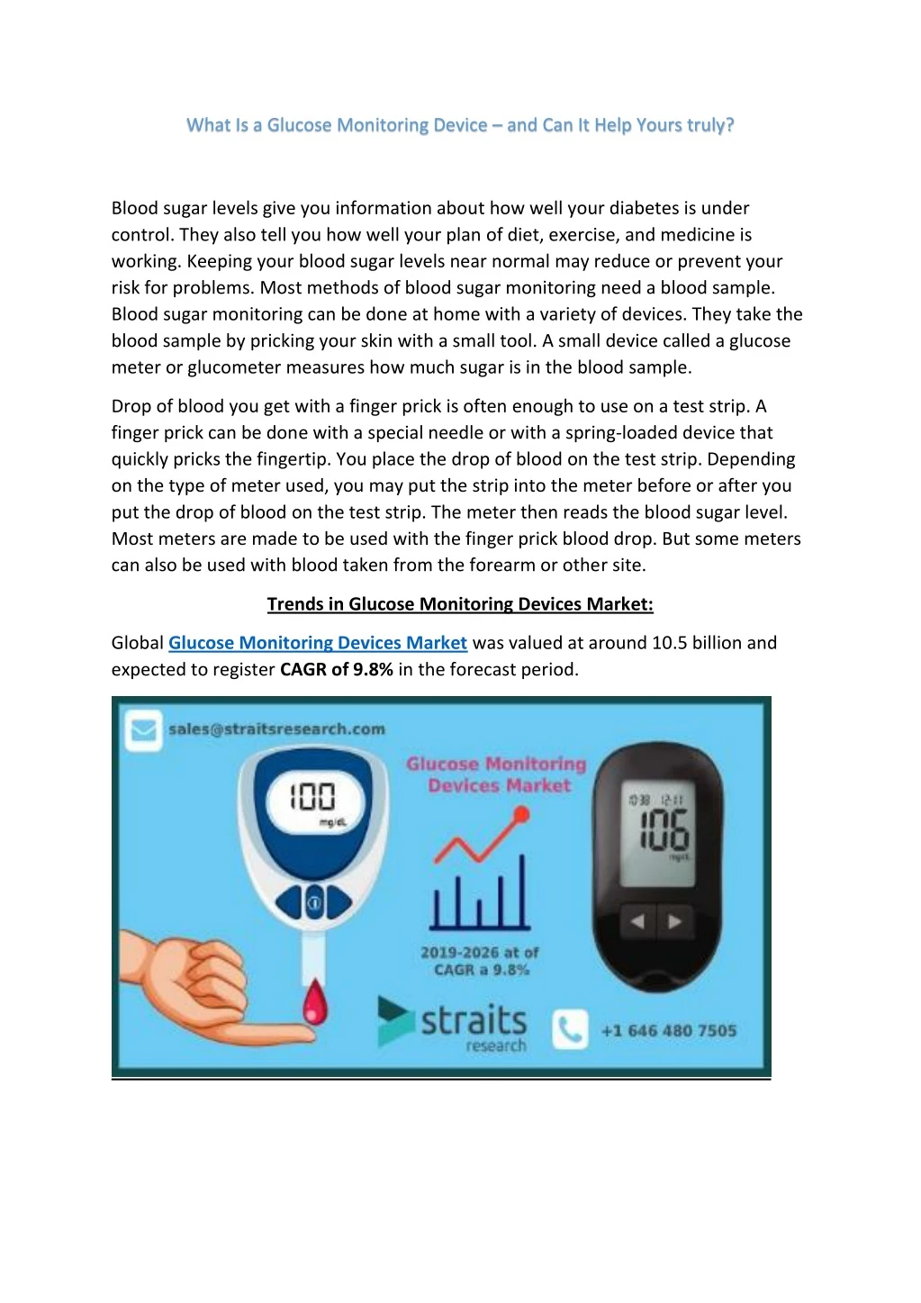 what is a glucose monitoring device