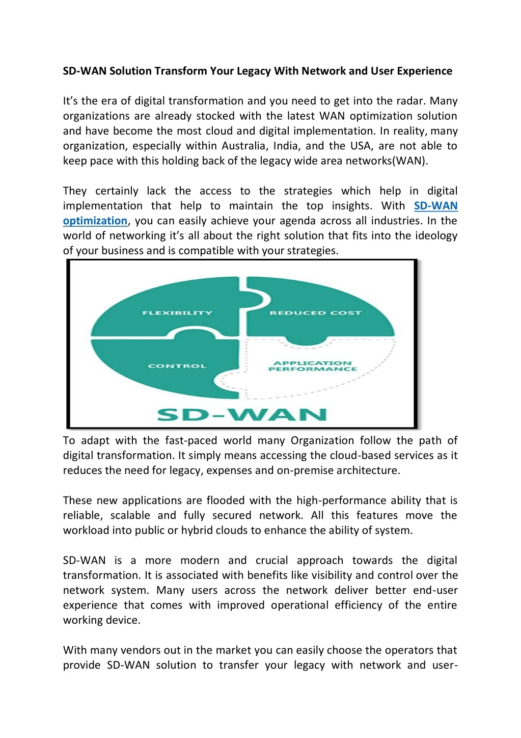 sd wan solution transform your legacy with