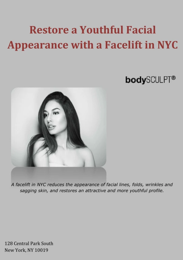 restore a youthful facial appearance with