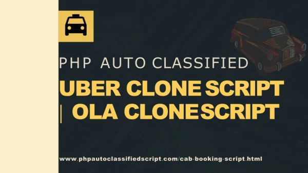 Uber Clone Script | OLA Script | PHP Auto Classified