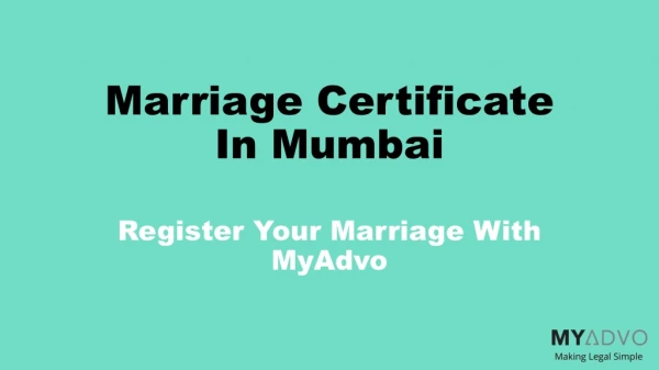 Apply For Marriage Certificate In Mumbai