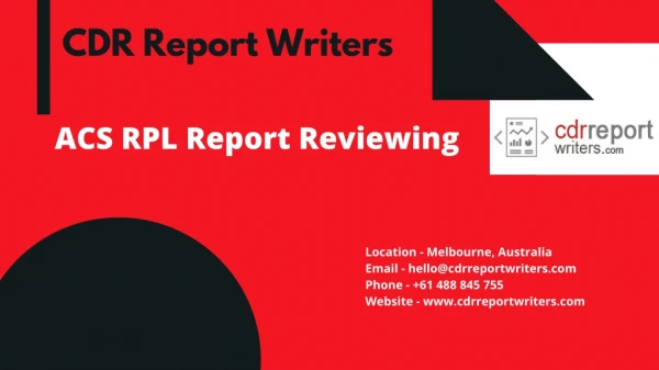 ACS RPL Report Reviewing Service