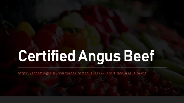 certified angus beef