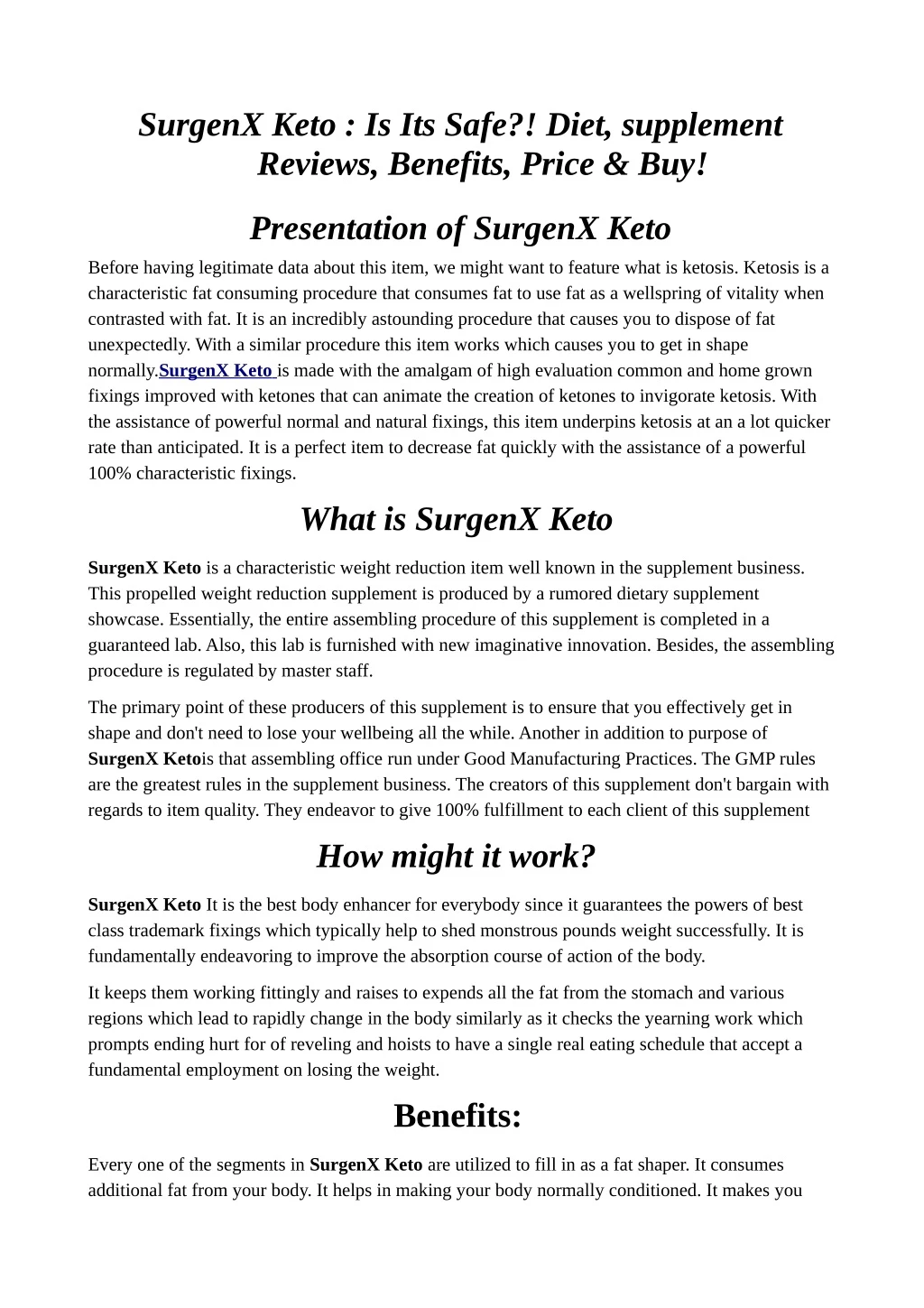 surgenx keto is its safe diet supplement reviews