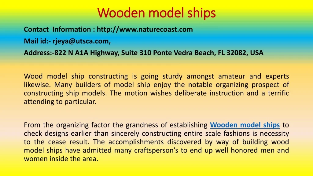 wooden model ships