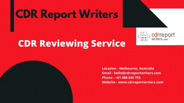 CDR Report Reviewing Service