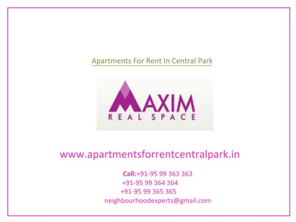 Apartments For Rent In Central Park