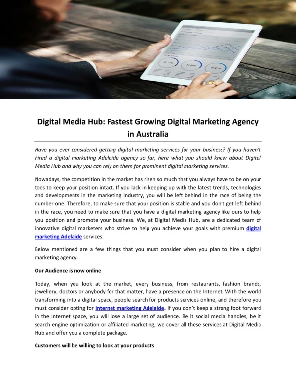 Digital Media Hub: Fastest Growing Digital Marketing Agency in Australia