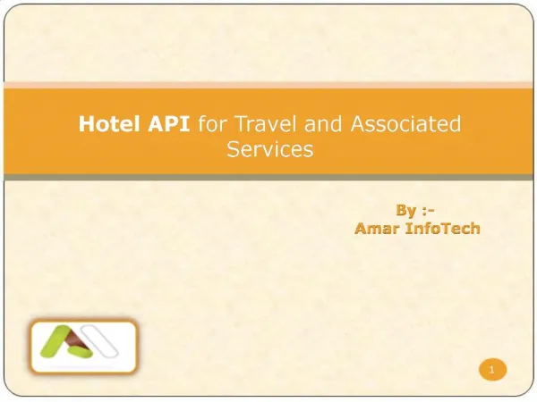 Hotel API for Travel and Associated Services