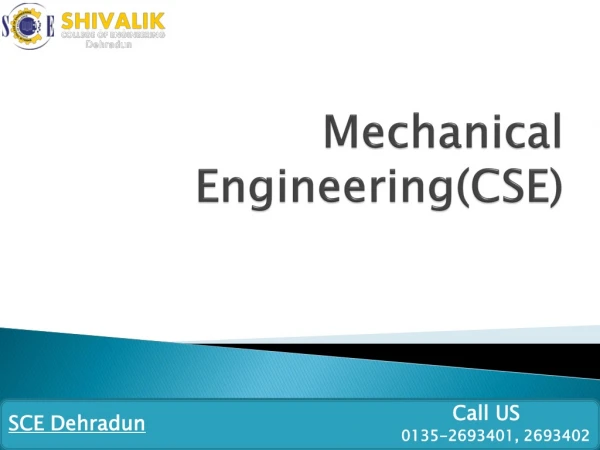 Top Mechanical Engineering Colleges in Dehradun