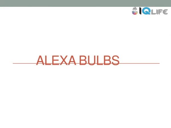 Alexa Bulbs