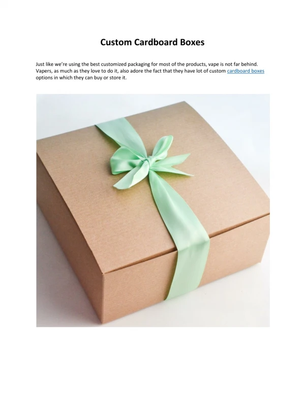 custom cardboard boxes
