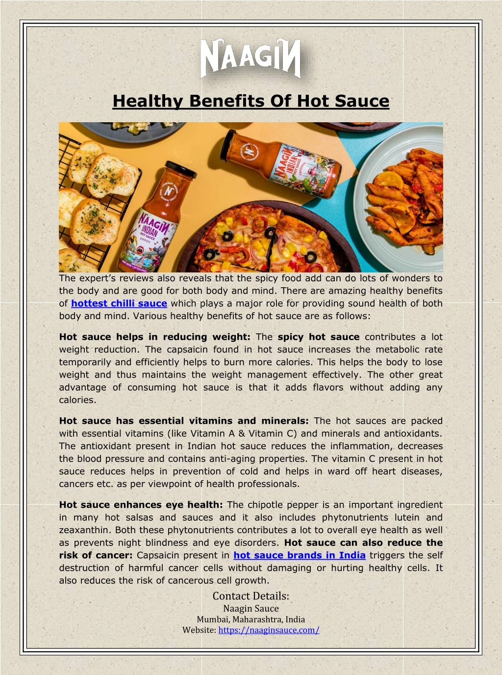 healthy benefits of hot sauce