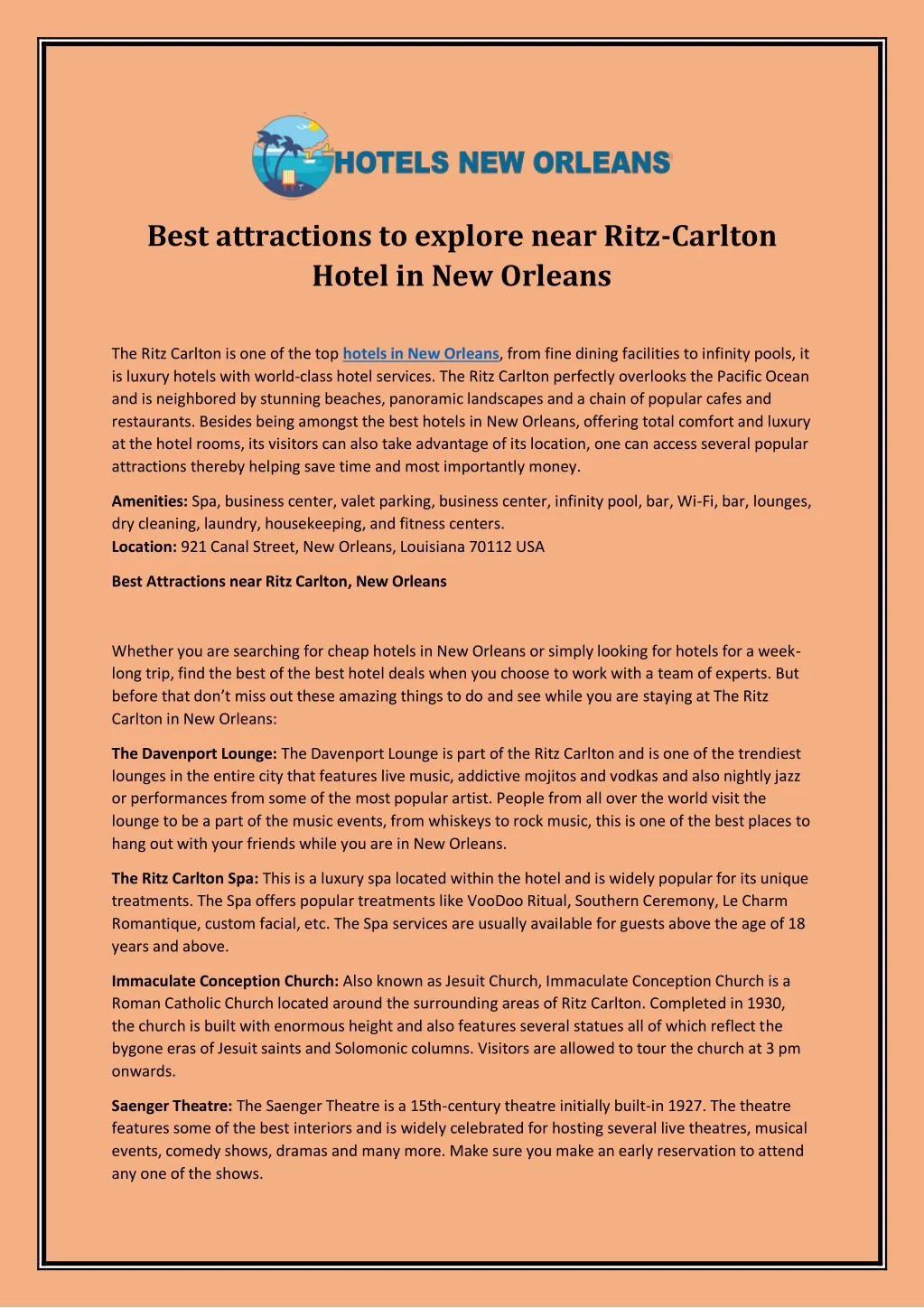 best attractions to explore near ritz carlton