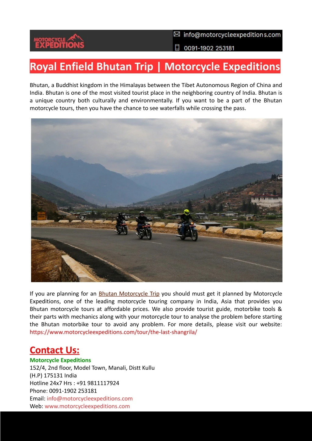 royal enfield bhutan trip motorcycle expeditions