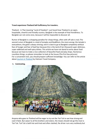 Experience Thailand Tourism for travelers. - slide 1