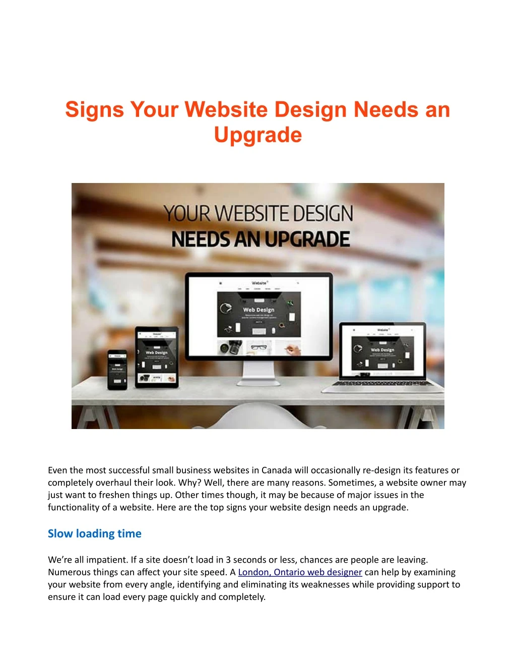 signs your website design needs an upgrade