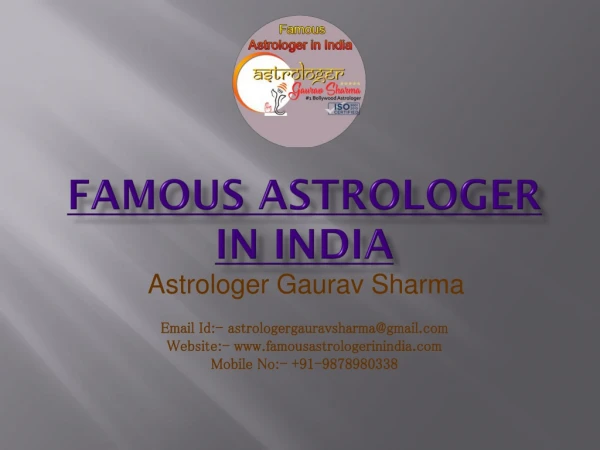 World Top Famous Astrologer in India, Gaurav Sharma Ji