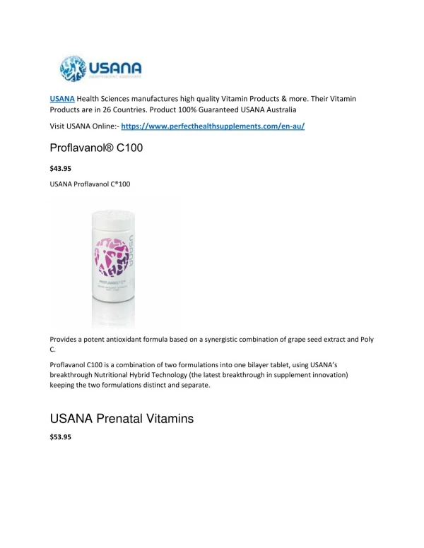 usana health sciences manufactures high quality