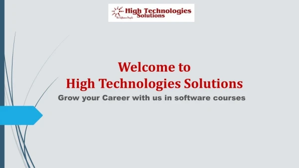 welcome to high technologies solutions
