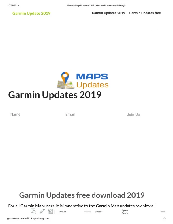 Garmin map updates free download 2019