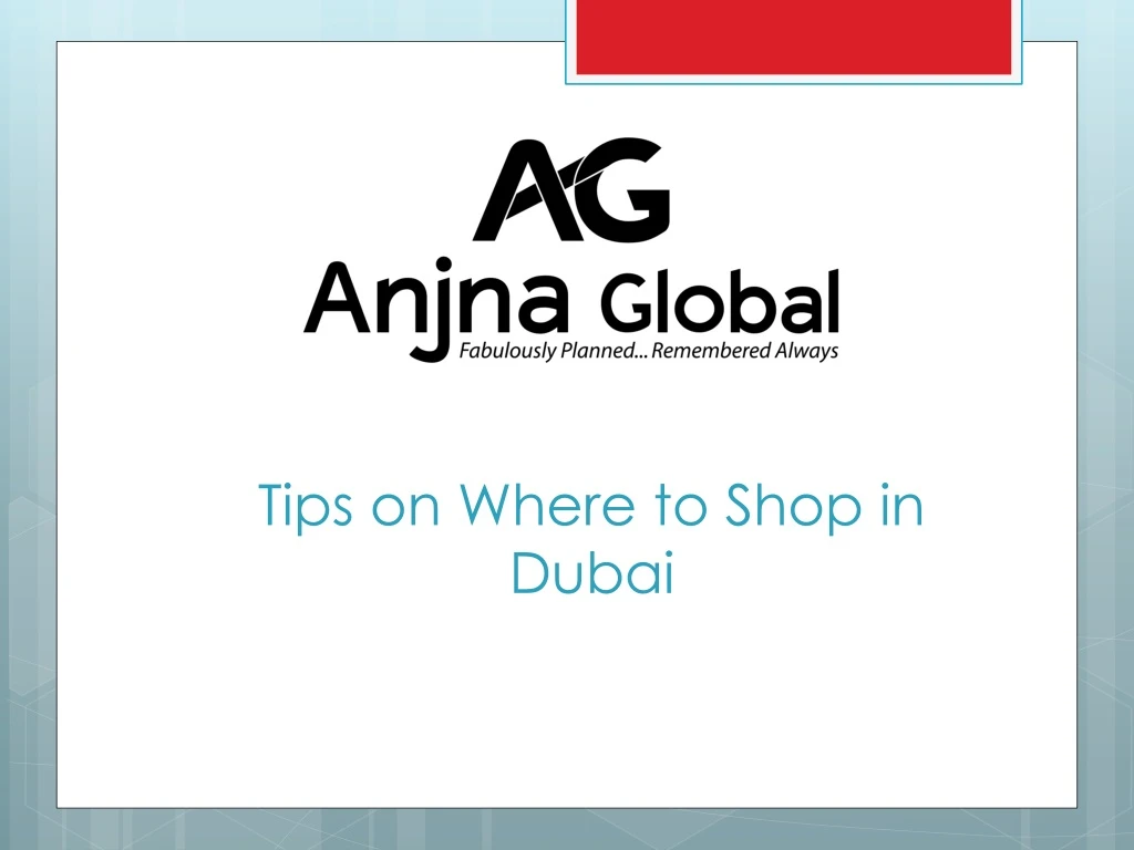 tips on where to shop in dubai