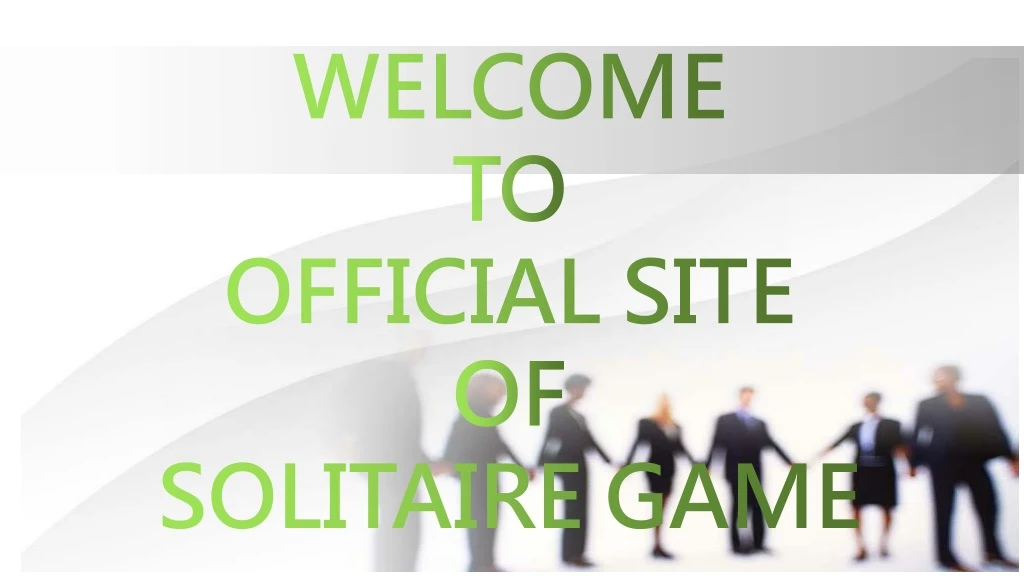 welcome to official site of solitaire game