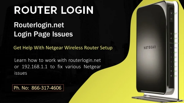 Routerlogin.net Login Page