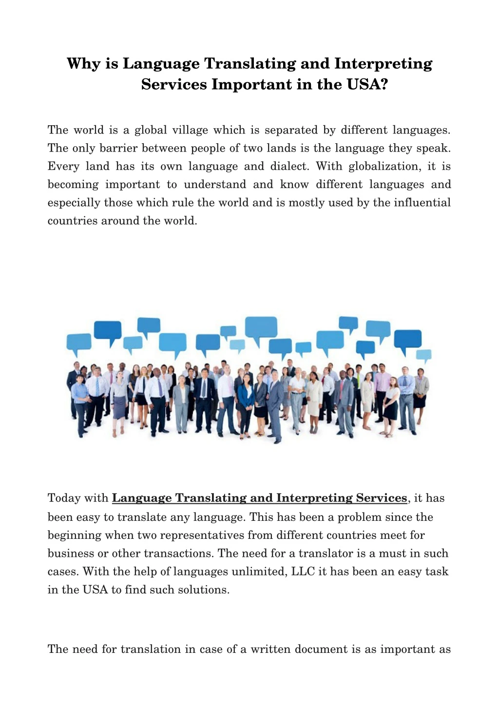 why is language translating and interpreting