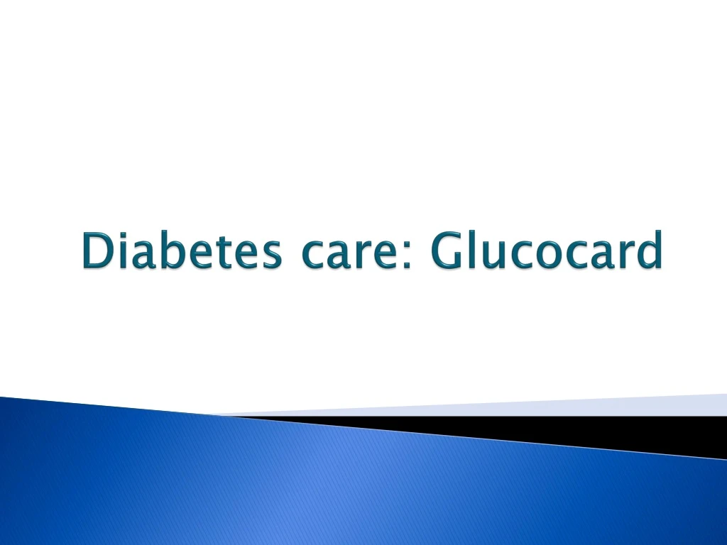 diabetes care glucocard