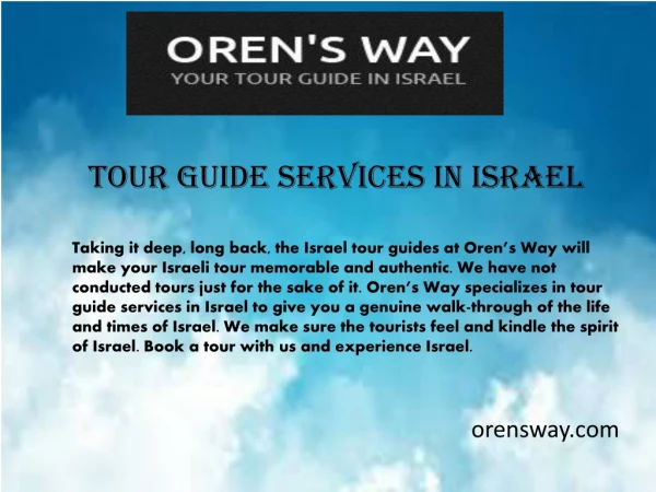 Orensway.com - Tour guide services in israel