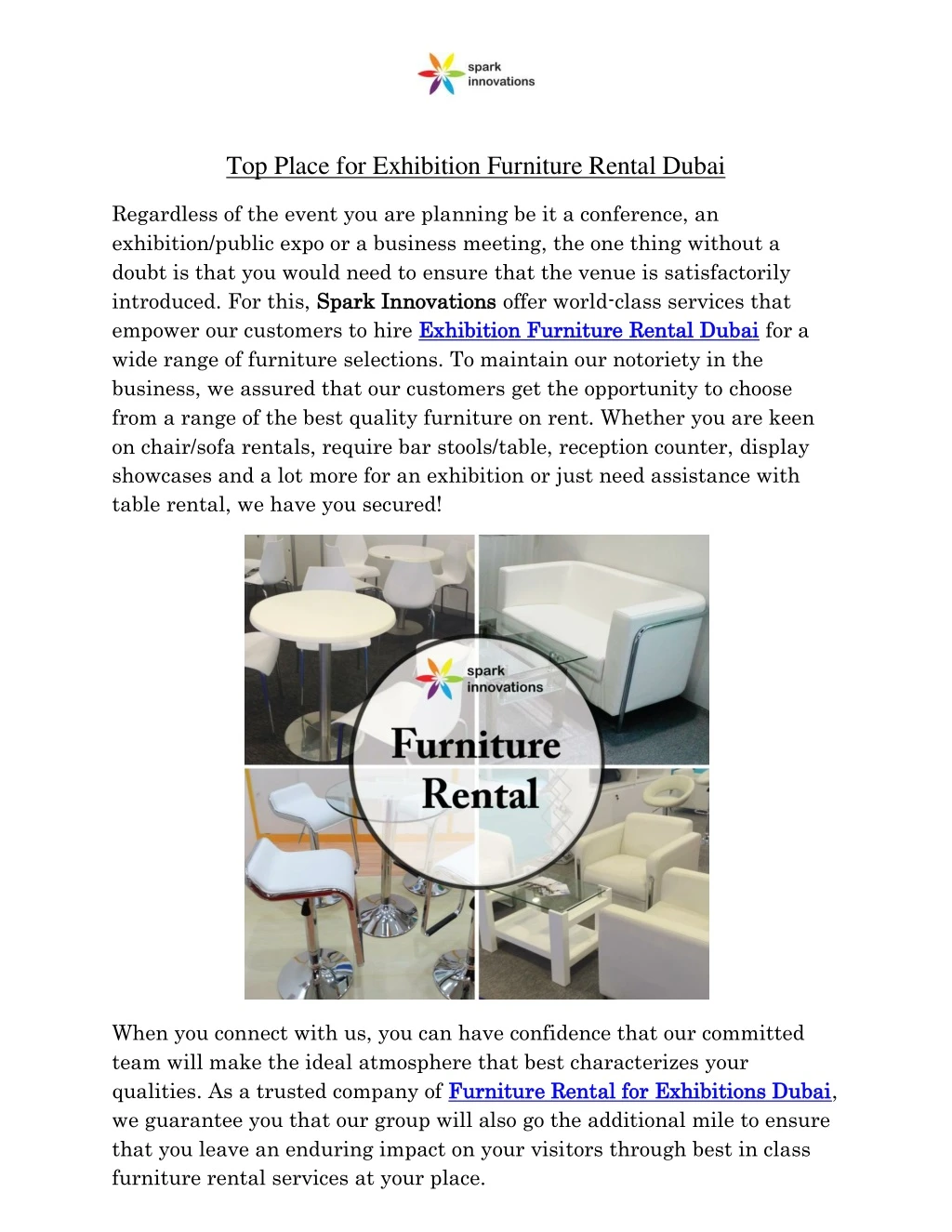 top place for exhibition furniture rental dubai