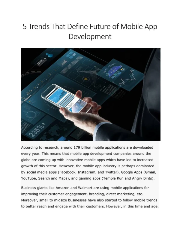 5 trends that define future of mobile