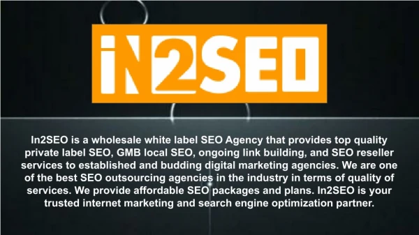 in2seo is a wholesale white label seo agency that