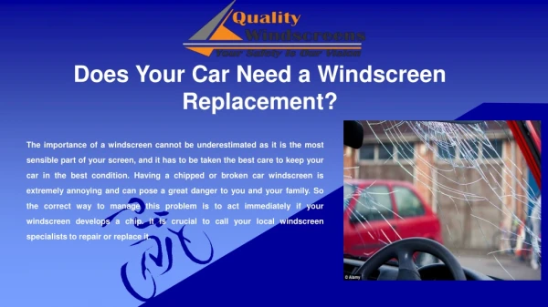 Does your car need a windscreen replacement