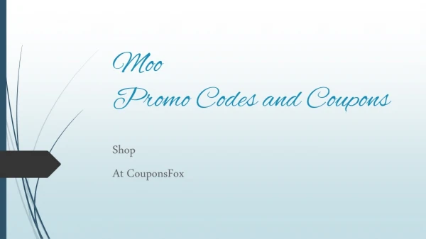 Moo Promo Code and Coupons