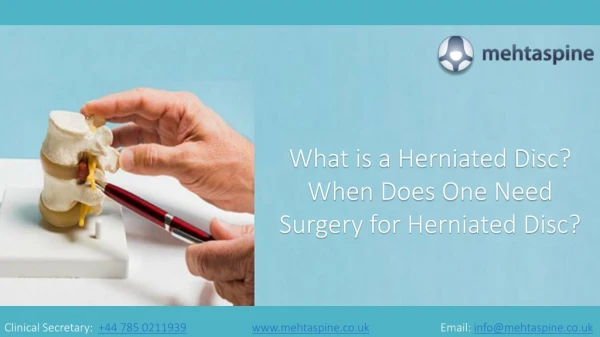 what is a herniated disc when does one need