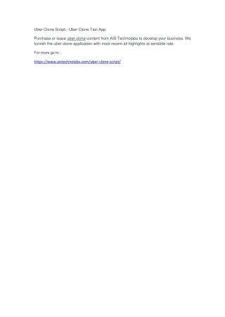 Uber Clone Script - Uber Clone Taxi App - slide 1