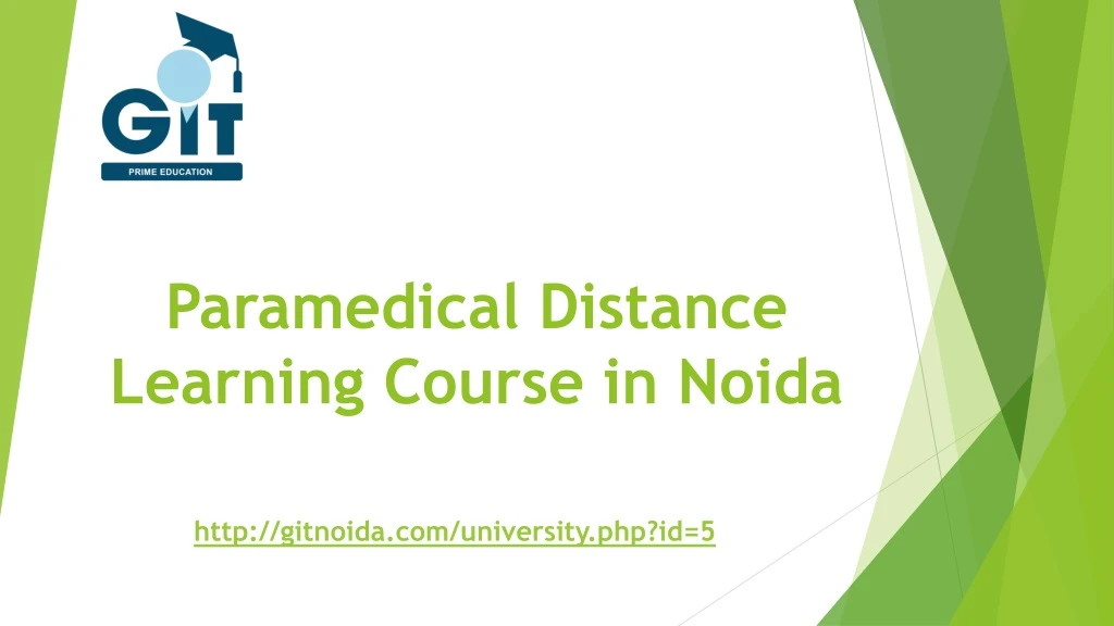 paramedical distance learning course in noida