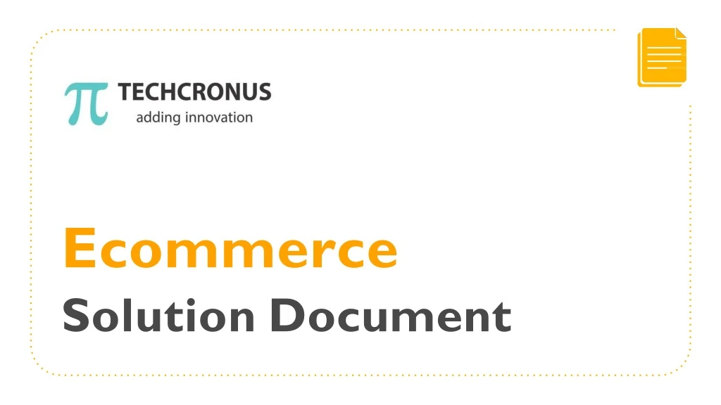 ecommerce solution document
