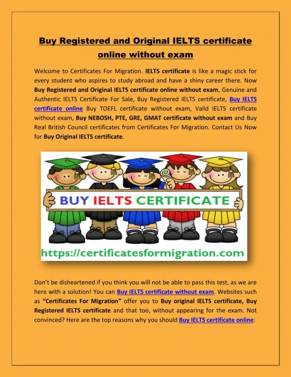 Buy Registered and Original IELTS certificate online without exam